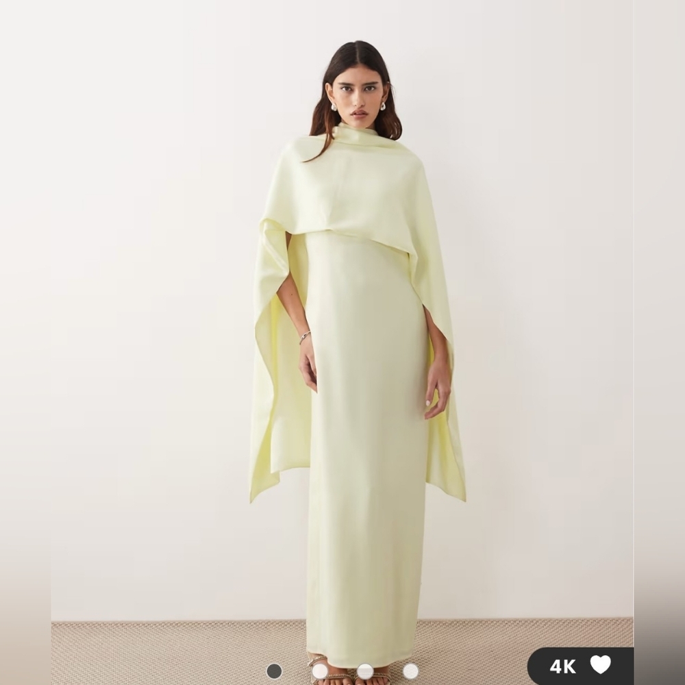 Arrange by ASOS FIRE! NWT! Cape Overlay Column Maxi Dress. Sz 2. R2S!!